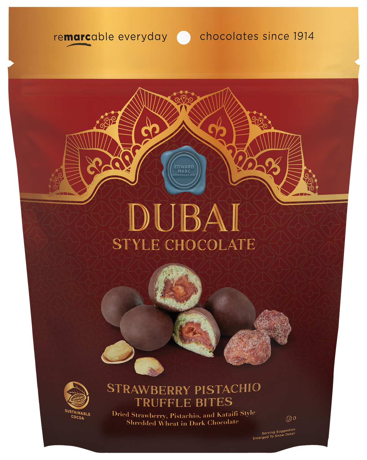 Dubai Style Chocolate Strawberry Pistachio Truffle Bites - Edward